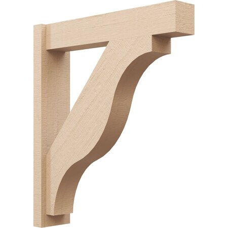 Ekena Millwork 6-in W x 28-in D x 32-in H Funston Block Rough Cedar Woodgrain TimberThane Outlooker, Primed Tan OUTUR060X28X32FST44RCPR